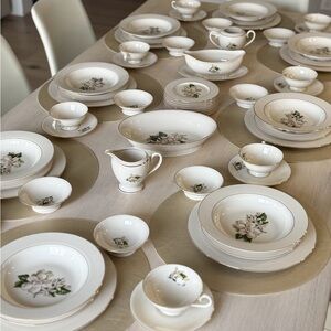 Society Fine China Vintage Elegant Floral Dinnerware Set